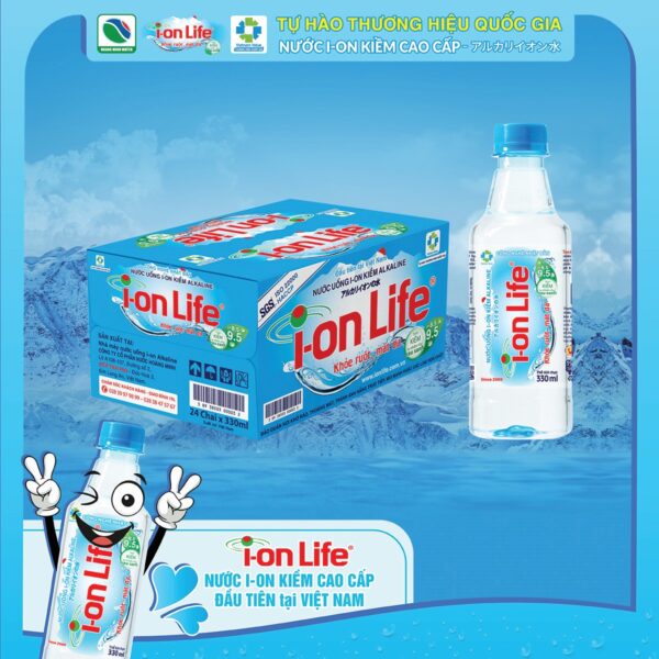 Nước Uống ion Kiềm Ion Life 330ml (thùng 24 chai) - Ảnh 3