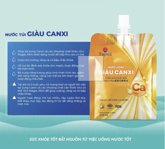 Nước Uống Giàu Canxi Vị Cam Thùng 12 Túi 270Ml - Ảnh 2