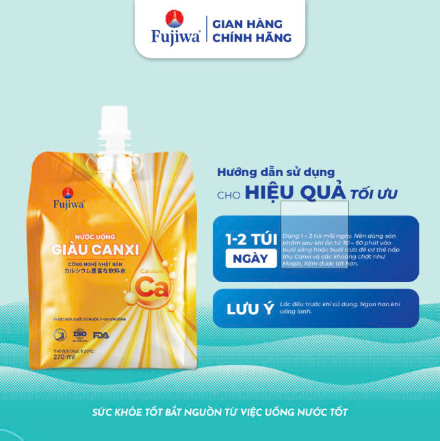 Nước Uống Giàu Canxi Vị Cam Thùng 12 Túi 270Ml - Ảnh 3