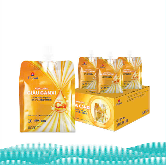 Nước Uống Giàu Canxi Vị Cam Thùng 12 Túi 270Ml